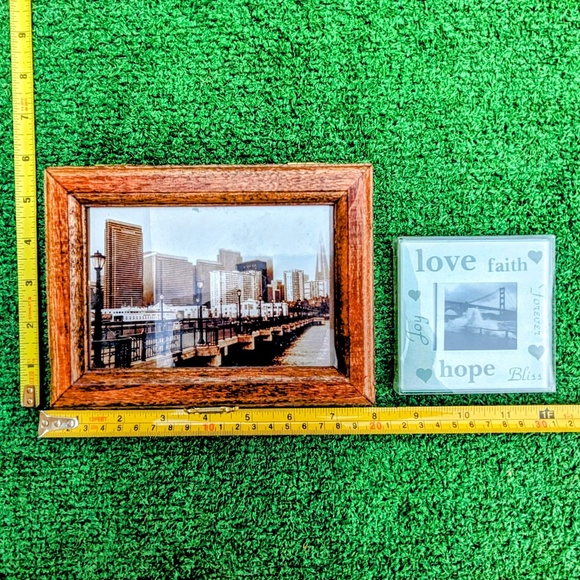 Wooden Trinket Jewelry Storage Box Picture Frame-Top San Francisco Lid+Coasters - Picture 1 of 7